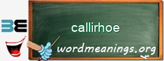 WordMeaning blackboard for callirhoe